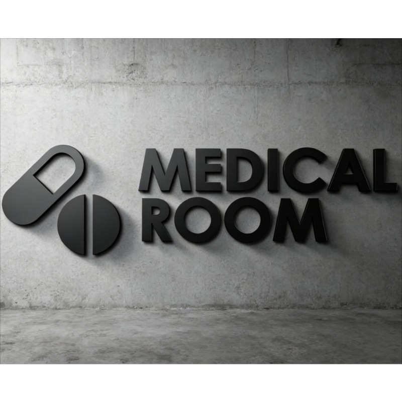 Health Wellness Clinic - Insegna per Sala Medica - Cartello